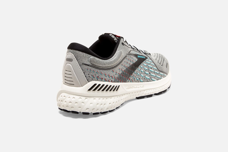 Adrenaline GTS 21 Road Brooks Running Shoes NZ Mens - Grey - CLSYRJ-469